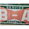 Image 3 : Large B-A SERVICE PRODUCTS Single Side Enamel Sign (Very Heavy) (in Frame) (36"H x 66"W) (SEE PICS!)