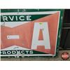 Image 4 : Large B-A SERVICE PRODUCTS Single Side Enamel Sign (Very Heavy) (in Frame) (36"H x 66"W) (SEE PICS!)