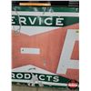 Image 6 : Large B-A SERVICE PRODUCTS Single Side Enamel Sign (Very Heavy) (in Frame) (36"H x 66"W) (SEE PICS!)