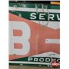 Image 7 : Large B-A SERVICE PRODUCTS Single Side Enamel Sign (Very Heavy) (in Frame) (36"H x 66"W) (SEE PICS!)