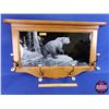 Image 1 : Etched Mirror / Wall Mount Coat & Hat Rack (Bear/Forest Image) (18-1/2"H x 27-1/2"W) (SEE PICS!)