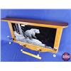 Image 3 : Etched Mirror / Wall Mount Coat & Hat Rack (Bear/Forest Image) (18-1/2"H x 27-1/2"W) (SEE PICS!)