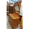 Image 10 : Eastlake Dresser with Bevelled / Swivel Mirror (3 Drawer) (Castors) (72"H x 42-1/2"W x 19"D) (SEE PI