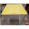 Image 1 : Folding Table (Yellow Top) (26-1/2"H x 30"W x 30"D) (SEE PICS!)