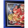 Image 2 : Framed Jarome Iginla Collage Limited #51/85 Print by Gerry Thomas (Olympic) (Signed) (18"H x 24"W) (