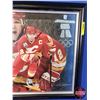 Image 4 : Framed Jarome Iginla Collage Limited #51/85 Print by Gerry Thomas (Olympic) (Signed) (18"H x 24"W) (