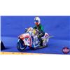 Image 2 : Tin Motorcycle/Rider Wind Up Toy (5"H) (SEE PICS!)