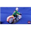 Image 5 : Tin Motorcycle/Rider Wind Up Toy (5"H) (SEE PICS!)