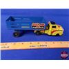 Image 1 : Wyandotte Tin Toy Truck & Trailer "VALLEY FARMS" (2-1/2"H x 2-1/4"W x 8-1/2"D) (SEE PICS!)