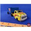 Image 7 : Wyandotte Tin Toy Truck & Trailer "VALLEY FARMS" (2-1/2"H x 2-1/4"W x 8-1/2"D) (SEE PICS!)