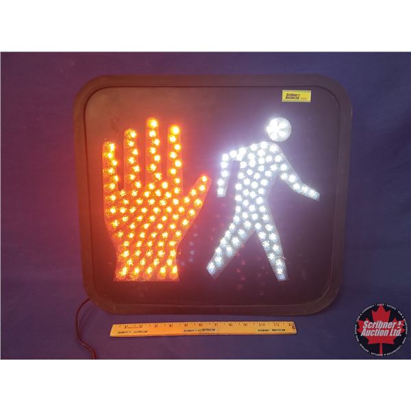 Electric LED Crosswalk Sign (16"H x 18"W x 4-1/2"D) (SEE PICS!)
