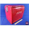 Image 3 : "Drink Coca-Cola" Picnic Cooler 1962 complete with Sandwich Tray (16-1/2"H x 17-1/2"W x 13"D) (SEE P