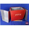 Image 6 : "Drink Coca-Cola" Picnic Cooler 1962 complete with Sandwich Tray (16-1/2"H x 17-1/2"W x 13"D) (SEE P