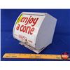 Image 1 : "Enjoy a Cone" Dispenser (Metal) (Curved Front) (6-1/2"H x 6-1/4"W x 8-1/4"D) (SEE PICS!)