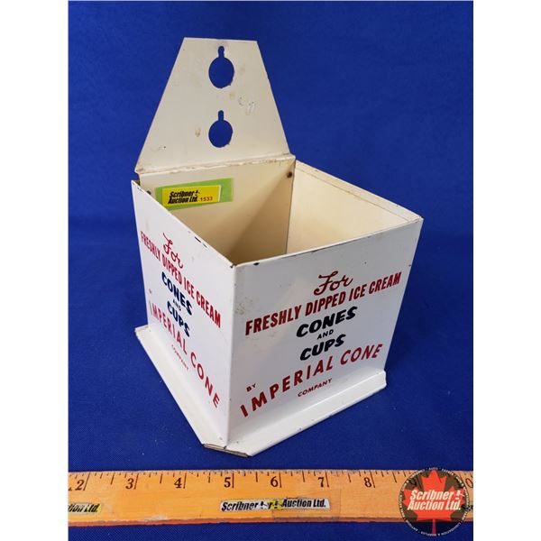 IMPERIAL CONE Dispenser (Metal) (8"H x 5"W x 5"D) (SEE PICS!)