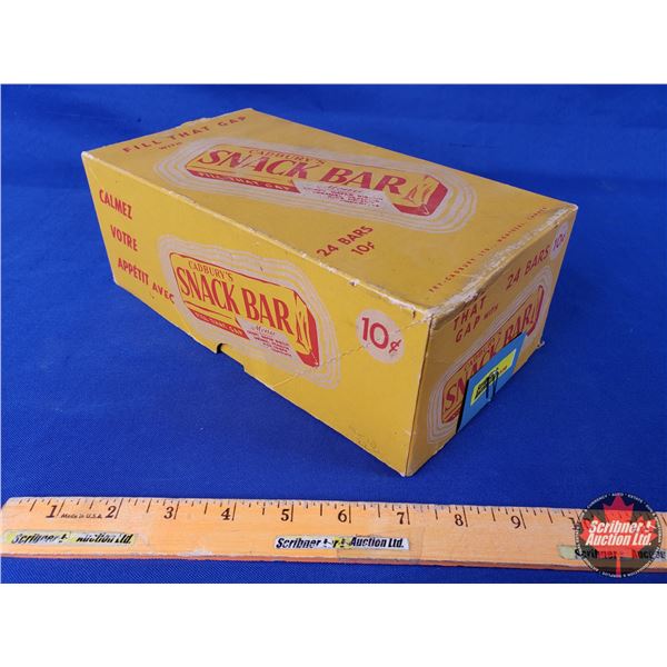 CADBURY'S SNACK BAR : Cardboard Box (10 Cent each ~ Held 24) (3-3/4"H x 5-1/2"W x 10-1/4"D) (SEE PIC