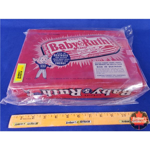 CURTISS Baby Ruth CANDY: Cardboard Box (5 Cent each ~ Held 24) (2-1/4"H x 11-3/4"W x 8"D) (SEE PICS!