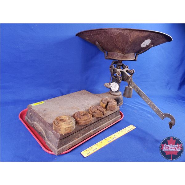 "The 3 S&M Scale Co. Limited" Merchant Counter Top Scale with Weights (15"H x 21"W x 10-1/2"D) (SEE 