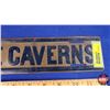 Image 3 : "HOWE CAVERNS" Lic Plate Topper : Single Side Tin (Embossed) (2-3/4"H x 12"W) (SEE PICS!)