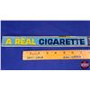 Image 2 : Store Display Advertising : Tin Frame with Cardboard Insert "A REAL CIGARETTE Buckingham" (1-1/4"H x
