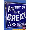 Image 2 : Single Side Enamel Sign : AGENCY OF THE GREAT-WEST LIEF ASSURANCE CO. (12"H x 18"W) (SEE PICS!)
