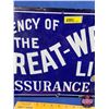 Image 3 : Single Side Enamel Sign : AGENCY OF THE GREAT-WEST LIEF ASSURANCE CO. (12"H x 18"W) (SEE PICS!)