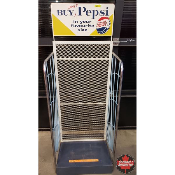 Store Display Cart/Rack "BUY plenty of Pepsi in your favourite size" (STMS-62) (61-1/2"H x 24"W x 21