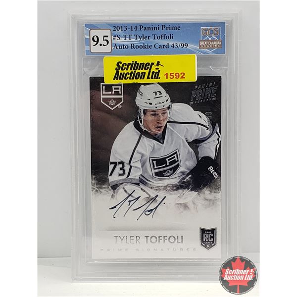 2013-14 Panini Prime #S-TT Tyler Toffoli : Auto Rookie Card 43/99 (Certified GCG : 9.5) (SEE PICS!)