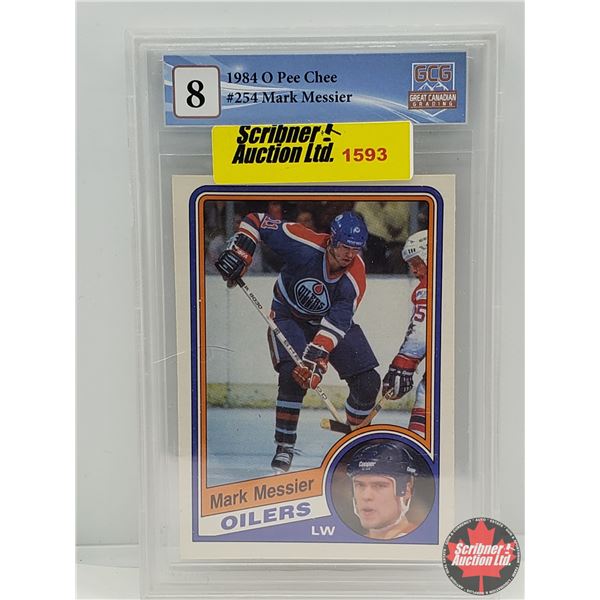 1984 O Pee Chee #254 Mark Messier : Oilers (Certified GCG : 8) (SEE PICS!)
