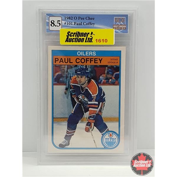 1982 O Pee Chee #101 Paul Coffey : Oilers (Certified GCG : 8.5) (SEE PICS!)