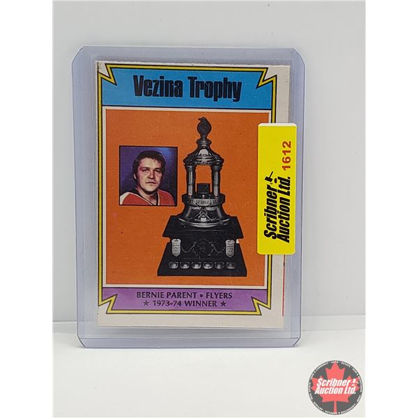 Vezina Trophy : Bernie Parent * Flyers 1973-74 Winner (Card in Sleeve) (SEE PICS!)