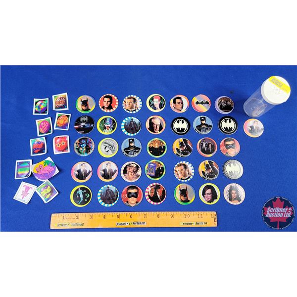 1995 Batman McDonald's Pog Collection (36) with 10 Easter Seals (SEE PICS!)