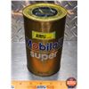 Image 1 : OIL TIN: Mobiloil Super (6-1/2"H x 4"Dia) (SEE PICS!)