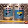 Image 2 : OIL TINS (2) : Mobil Jet Oil II (5-1/2"H x 4"Dia) (SEE PICS!)