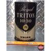 Image 4 : OIL TIN: ROYAL TRITON 10-30 UNION 76  (6-1/2"H x 4"Dia) (SEE PICS!)