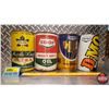 Image 2 : OIL TINS (4): CO-OP - Variety (6-1/2"H x 4"Dia) (SEE PICS!)