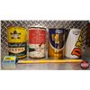 Image 4 : OIL TINS (4): CO-OP - Variety (6-1/2"H x 4"Dia) (SEE PICS!)
