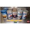 Image 1 : OIL TINS (5): Canadian Tire - Variety (6-1/2"H x 4"Dia) (SEE PICS!)