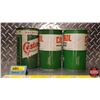 Image 5 : OIL TINS (3): CASTROL - Variety (2 FULL Cardboard & 1 Tin Empty) (6-1/2"H x 4"Dia) (SEE PICS!)