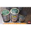 Image 7 : OIL TINS (3): QUAKER STATE Deluxe (Tallest) (6-1/2"H x 4"Dia) (SEE PICS!)