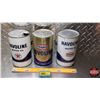 Image 1 : OIL TINS (3): TEXACO HAVOLINE MOTOR OIL (6-1/2"H x 4"Dia) (SEE PICS!)