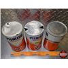Image 7 : OIL TINS (3): B/A PEERLESS MOTOR OIL (6-1/2"H x 4"Dia) (SEE PICS!)