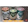 Image 1 : OIL TINS (3): QUAKER STATE - Variety (Tallest 6-1/2"H x 4"Dia) (SEE PICS!)