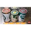 Image 7 : OIL TINS (3): QUAKER STATE - Variety (Tallest 6-1/2"H x 4"Dia) (SEE PICS!)
