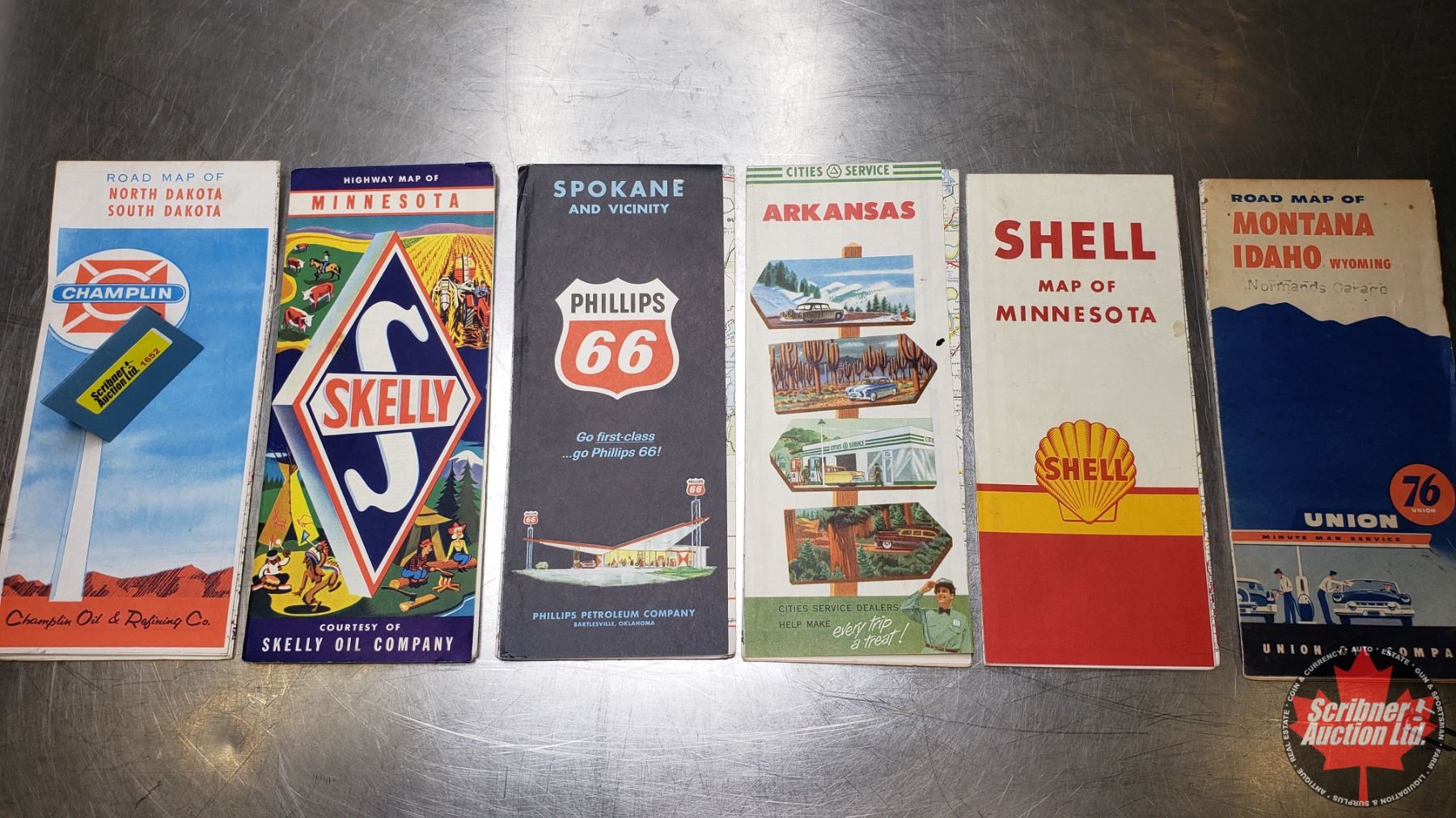 Phillips Shell MAPS (6): VARIETY Phillips 66 ; SHELL; etc ! (All 9