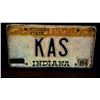Image 2 : Lic Plate : Indiana 84 Hoosier State (Personalized "KAS") (SEE PICS!)
