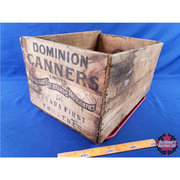 Dominion Canners Wood Crate (10"H x 19"W x 14"D) (SEE PICS!)