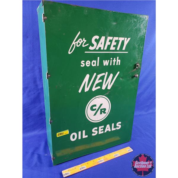 Metal Cabinet "for SAFETY seal with NEW C/R OIL SEALS" (21-1/2"H x 14-1/2"W x 5"D) (SEE PICS!)