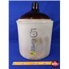 Image 1 : 5 Gallon Crock Jug "Blue Ribbon" (17"H x 12"Dia) (SEE PICS!)