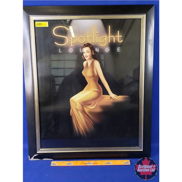 Décor - Framed : "Spotlight LOUNGE" (23-1/2"H x 19-1/4") (Note: Bottom corner) (SEE PICS!)